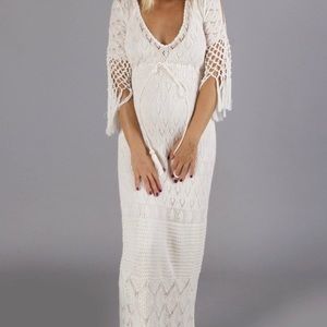 Fillyboo Brooke Crochet Maternity Dress - Cream